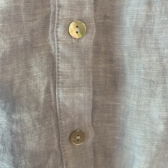 Halston Linen Collared Shirt Dress NWT XL - Picture 8 of 9